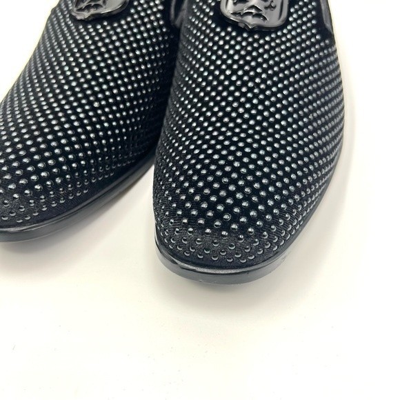 Stacy Adams Mens Size 9.5 Swagger Black‎ Studded Slip On Loafers Shoes main image 12